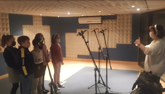 Enregistrament Falca de Nadal Ràdio Palau Escola Muncipal de Música desembre 2021