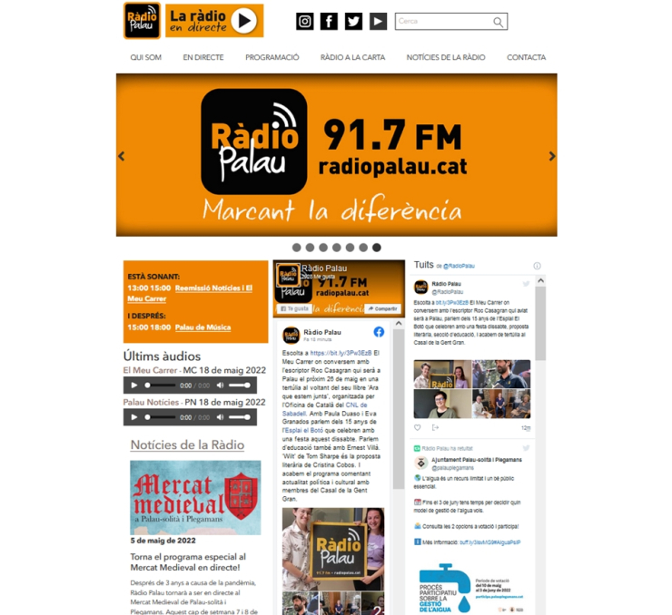 Imatge de la renovació de la web (maig 2022)