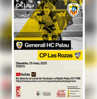 Cartell partit Hoquei Palau vs Las Rozas 13 març 2021 ret.jpg
