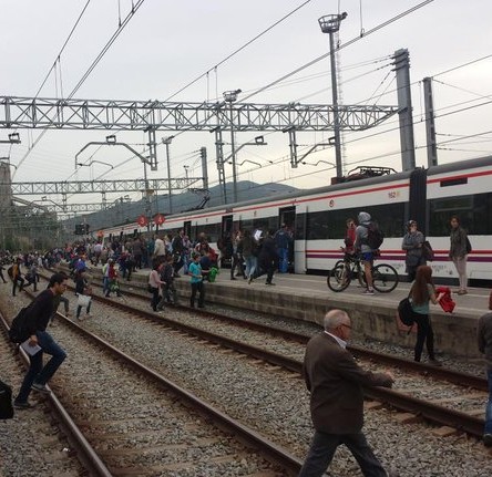 Enrockats caos RENFE