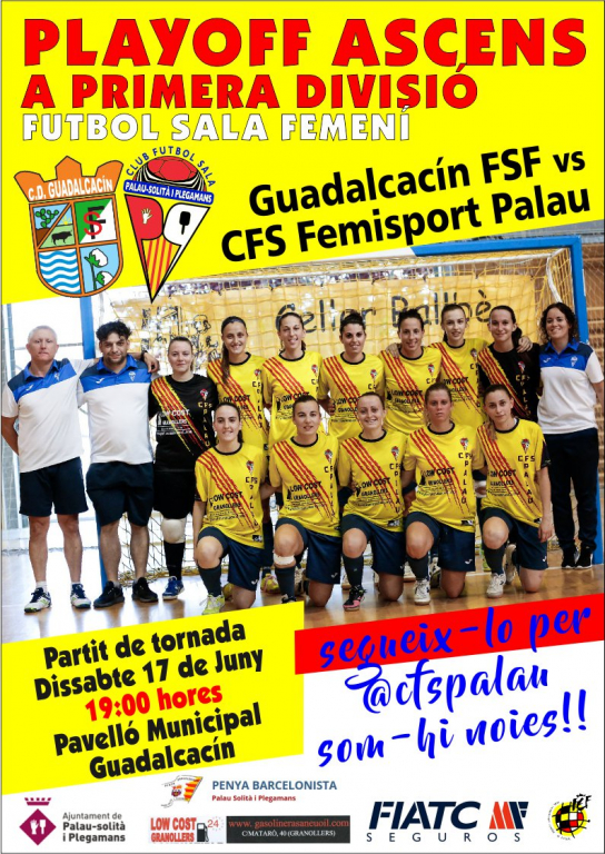 Cartell Futbol Sala Femeni 17 juny 2017