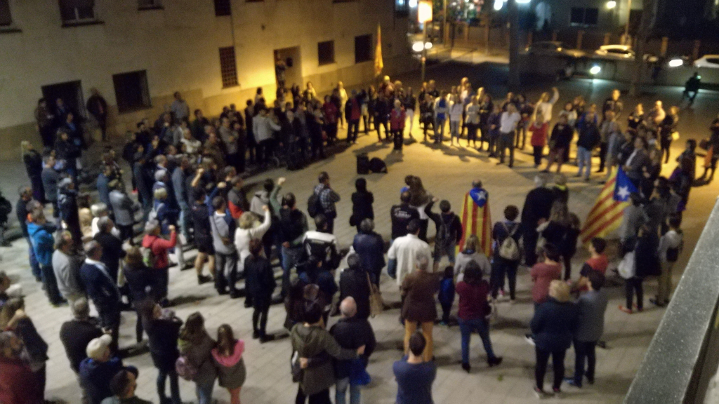 Concentració contra la presó preventiva de part del Govern de la Generalitat cessat