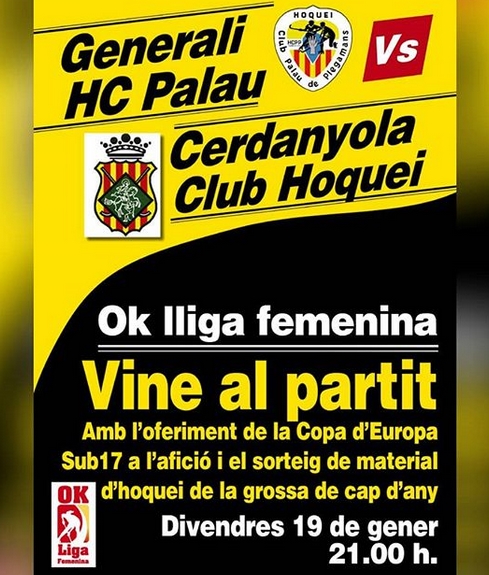 Hoquei cartell partit 19 gener 2018