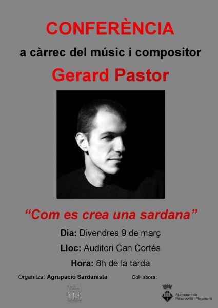 Cartell conferència Gerard Pastor 16 març 2018
