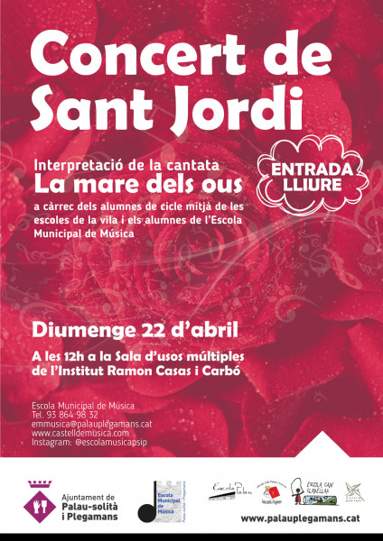 Cartell Concert St. Jordi 22 abril 2018