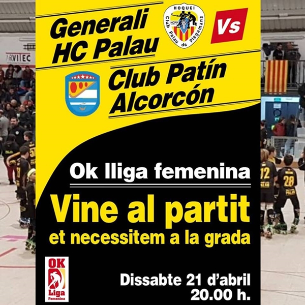 Cartell partit Hoquei noies 21 abril 2018