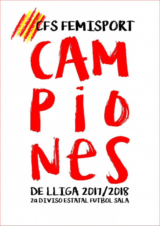 Cartell Campiones Femisport Palau 2018