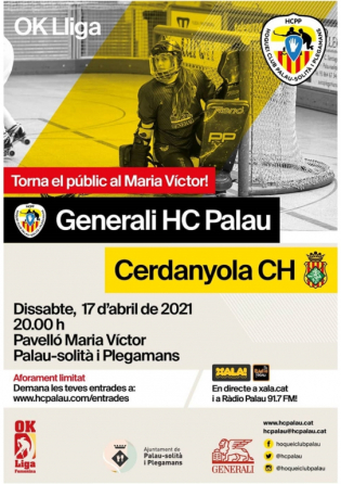 Cartell partit hoquei Palau vs Cerdanyola 17 abril 2021.jpg